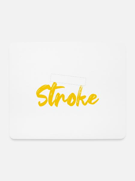 Ich Habe Einen Schlaganfall Überlebt Für Alle - Mousepad (Querformat) - Weiß