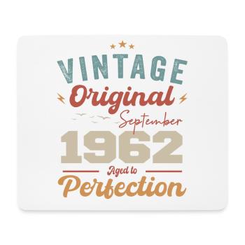 September 1962 Jubiläum 1962 September Geschenk - Mousepad (Querformat) - Weiß - Vorne