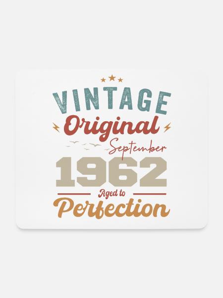 September 1962 Jubiläum 1962 September Geschenk - Mousepad (Querformat) - Weiß