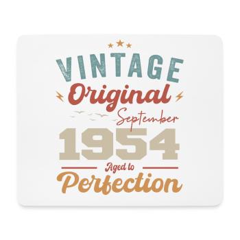 September 1954 Jubiläum 1954 September Geschenk - Mousepad (Querformat) - Weiß - Vorne