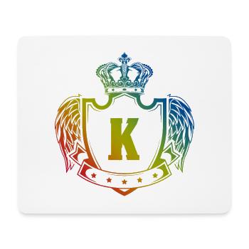 Armoiries de la lettre K - Tapis de souris (format paysage) - blanc - Devant