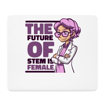 The Future Of STEM Is Female Empowering Women - Mouse Pad (horizontal) - white - Front