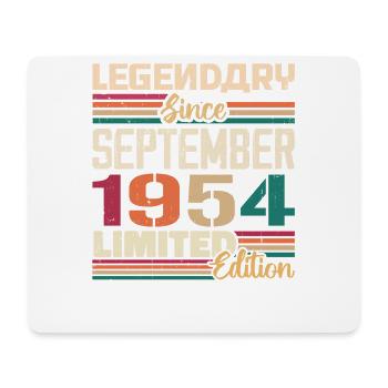 September 1954 Jubiläum 1954 September Geschenk - Mousepad (Querformat) - Weiß - Vorne
