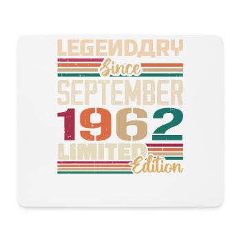September 1962 Jubiläum 1962 September Geschenk - Mousepad (Querformat) - Weiß - Vorne