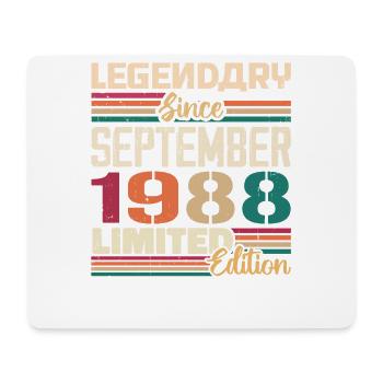 September 1988 Jubiläum 1988 September Geschenk - Mousepad (Querformat) - Weiß - Vorne