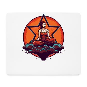 Yoga sans fin - Tapis de souris (format paysage) - blanc - Devant