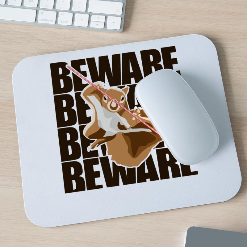 Beware Grey Squirrel Squirrel Fox Squirrel Mouse Pad (horizontal)