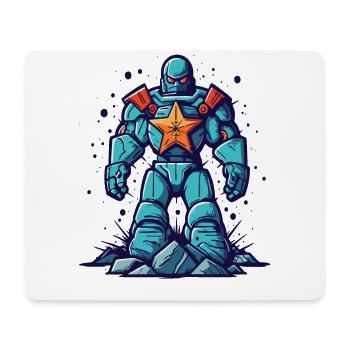 der blaue Sternen Marine Mecha - Mousepad (Querformat) - Weiß - Vorne
