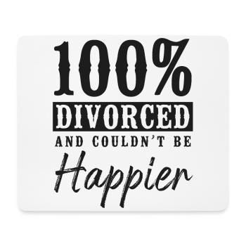 Happy Divorce Party 100% Divorced - Mouse Pad (horizontal) - white - Front