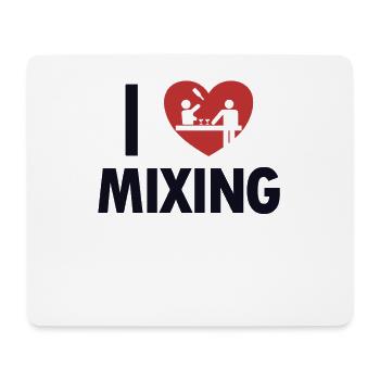I love Mixing Mixologist Barmann Bartender - Mousepad (Querformat) - Weiß - Vorne