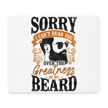 Beard Lover Bearded Man Sorry I - Mousepad (Querformat) - Weiß - Vorne