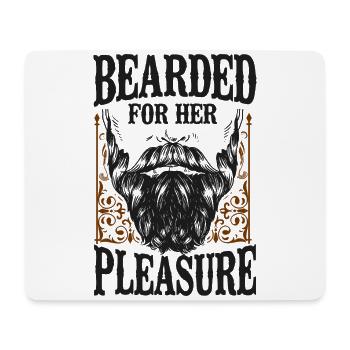 Amant barbe Barbu Homme Barbu - Tapis de souris (format paysage) - blanc - Devant