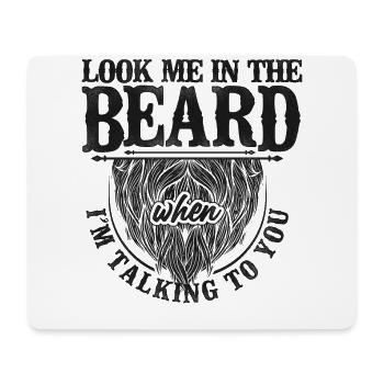 Amateur de barbe Homme barbu Regardez-moi à l’intérieur - Tapis de souris (format paysage) - blanc - Devant