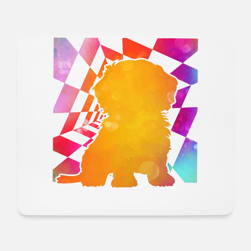Havaneser Retro - Mousepad (Querformat) - Weiß