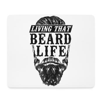 Beard Lover Bearded Man Living - Mouse Pad (horizontal) - white - Front