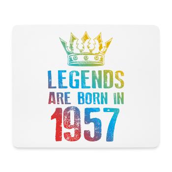 1957 legends born in - Mousepad (Querformat) - Weiß - Vorne