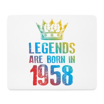 1958 legends born in - Mousepad (Querformat) - Weiß - Vorne