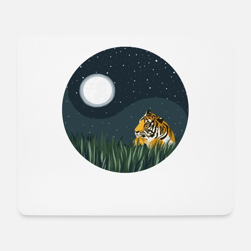 Raubkatze Königstiger Wildkatze Sibirischer Tiger - Mousepad (Querformat) - Weiß