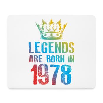 1978 legends born in - Mousepad (Querformat) - Weiß - Vorne