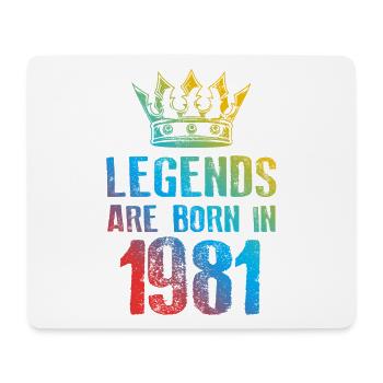 1981 legends born in - Mousepad (Querformat) - Weiß - Vorne