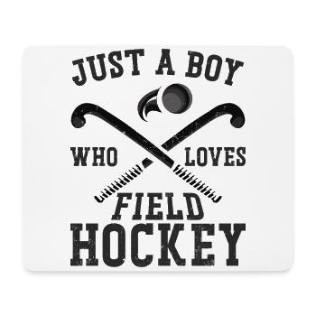 Field Hockey Boy Just A Boy Who - Mouse Pad (horizontal) - white - Front