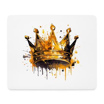 Symbole de la couronne Or - Tapis de souris (format paysage) - blanc - Devant