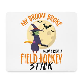 Field Hockey Halloween Witch My - Mouse Pad (horizontal) - white - Front