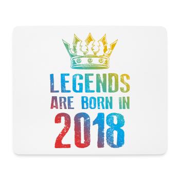 2018 legends born in - Mouse Pad (horizontal) - white - Front