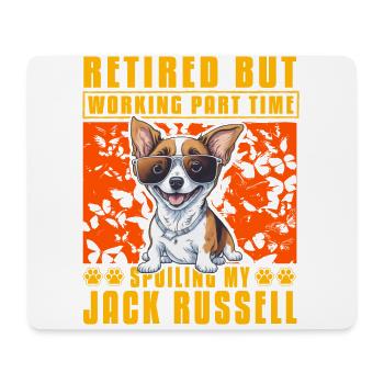 Retraité mais travaillant à temps partiel Jack Russell - Tapis de souris (format paysage) - blanc - Devant
