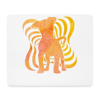 Jack Russell Terrier Retro - Mousepad (Querformat) - Weiß - Vorne