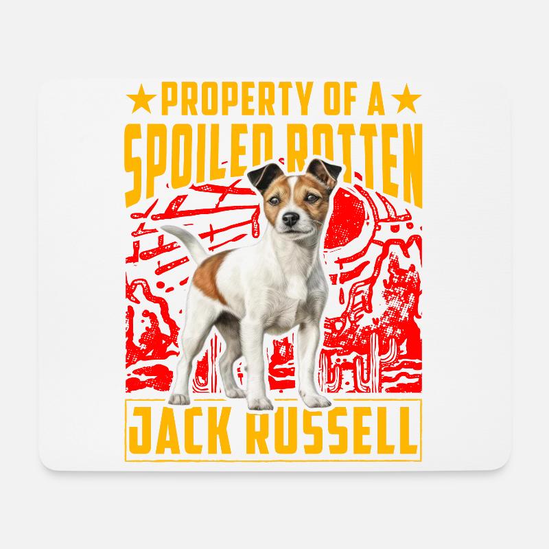 Property of a spoiled rotten Jack Russell - Mousepad (Querformat) - Weiß