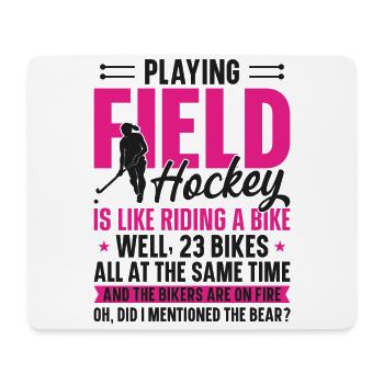 Field Hockey Playing Field Hockey - Mousepad (Querformat) - Weiß - Vorne