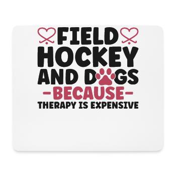 Field Hockey Dog Field Hockey And - Mousepad (Querformat) - Weiß - Vorne