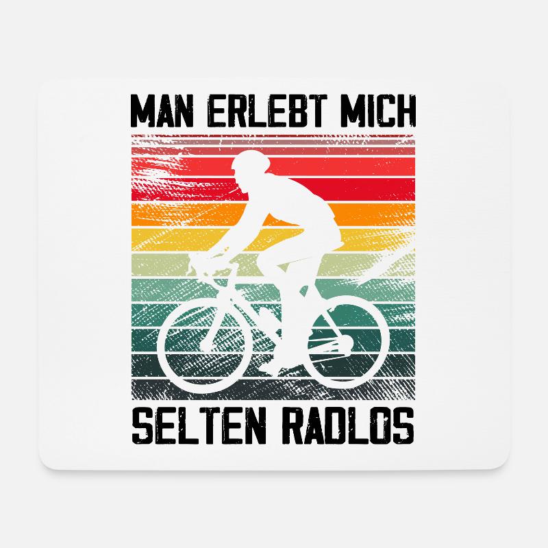 Radler Rennradfahrer Man Erlebt Mich Selten Radlos - Mousepad (Querformat) - Weiß