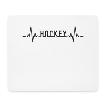 Field Hockey Heartbeat Hockey - Mouse Pad (horizontal) - white - Front