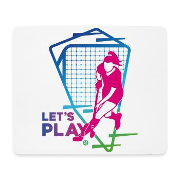 Field Hockey Retro 80s 90s Let's - Mousepad (Querformat) - Weiß - Vorne
