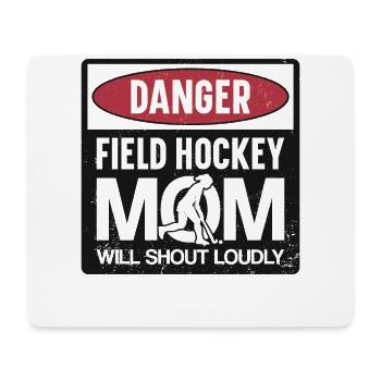 Field Hockey Mom Danger Field - Mousepad (Querformat) - Weiß - Vorne