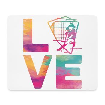 Field Hockey Watercolor Love - Mousepad (Querformat) - Weiß - Vorne