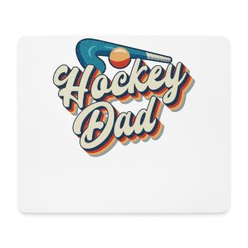 Papa Hockey Sur Gazon Papa Hockey Rétro - Tapis de souris (format paysage) - blanc - Devant