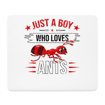 Just a boy who loves ants - Mousepad (Querformat) - Weiß - Vorne