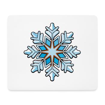 Icône de neige de flocon de neige - Tapis de souris (format paysage) - blanc - Devant