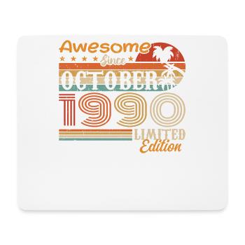 1990 Oktober Vintage - Oktober 1990 - Mousepad (Querformat) - Weiß - Vorne