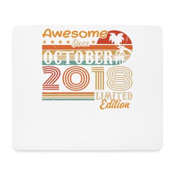 Millésime d’octobre 2018 - Octobre 2018 - Tapis de souris (format paysage) - blanc - Devant