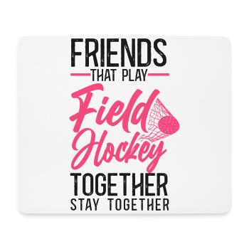 Field Hockey Friends Besties Buddy - Mouse Pad (horizontal) - white - Front