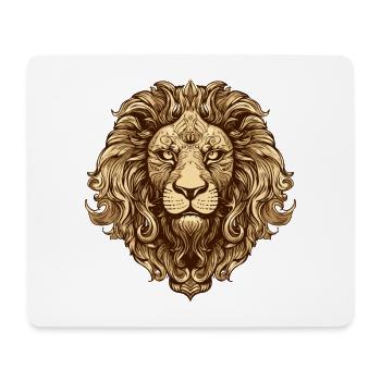 Lion, Head, Animal - Mouse Pad (horizontal) - white - Front