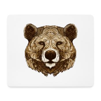 Polar Bear Head Animal Polar Bear - Mouse Pad (horizontal) - white - Front