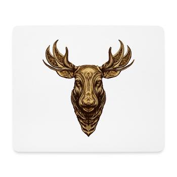 Elch Kopf Tier - Mousepad (Querformat) - Weiß - Vorne