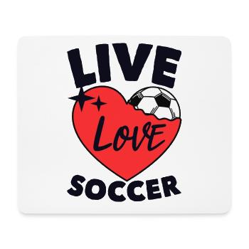Live Love Soccer Professional Soccer Soccer God - Mouse Pad (horizontal) - white - Front