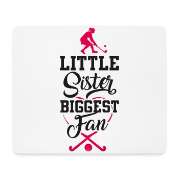 Field Hockey Little Sister Biggest - Mousepad (Querformat) - Weiß - Vorne