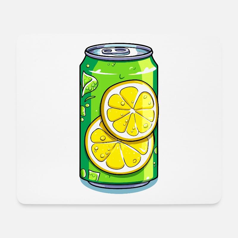 Die erfrischende Limonaden Dose mit Sprudel - Mousepad (Querformat) - Weiß